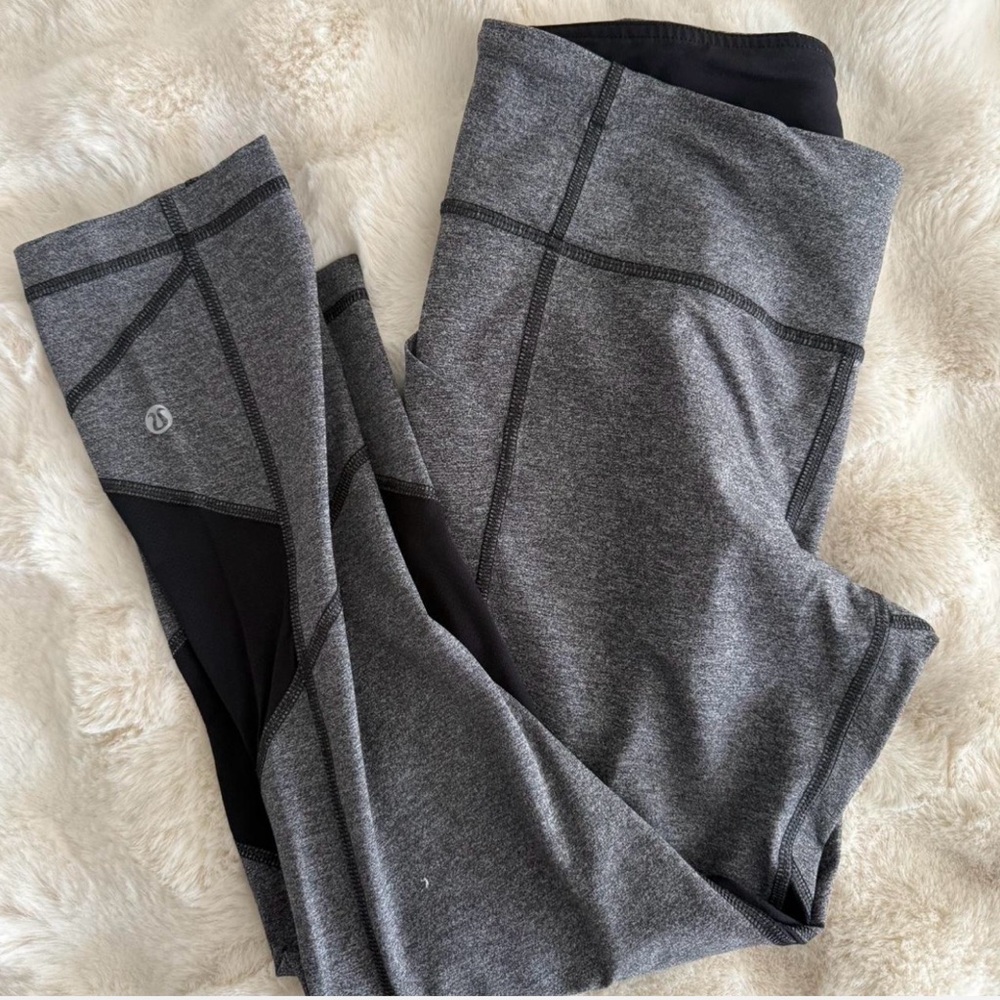 Lululemon Gray and Black Leggings